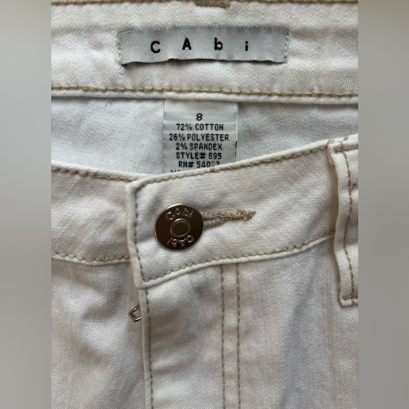 Cabi White Bootcut Jeans Size 8 Stretch Denim - Picture 3 of 7